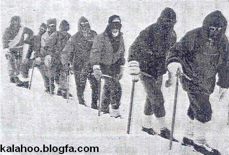 اولین صعود زمستانی علم کوه 1337 - حرکت به سوی قله